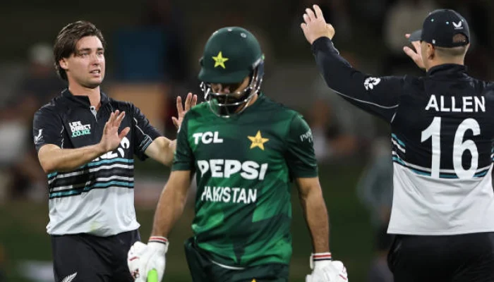 Pakistan cricket team during the fourth T20I against New Zealand, setting an unwanted record in the match