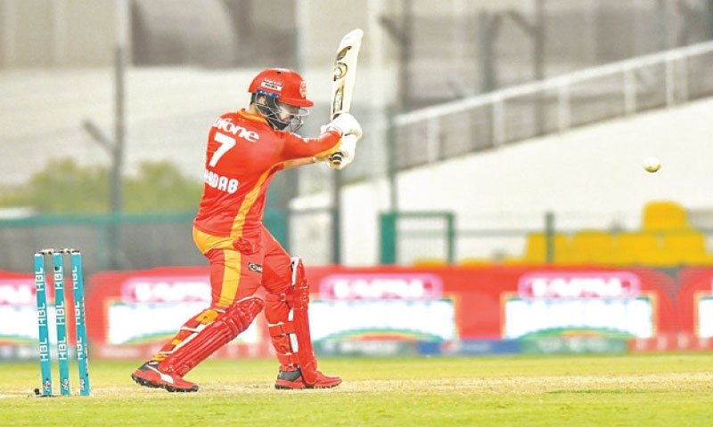Islamabad United celebrates their 7-wicket win over Lahore Qalandars in HBL PSL match, showcasing team victory