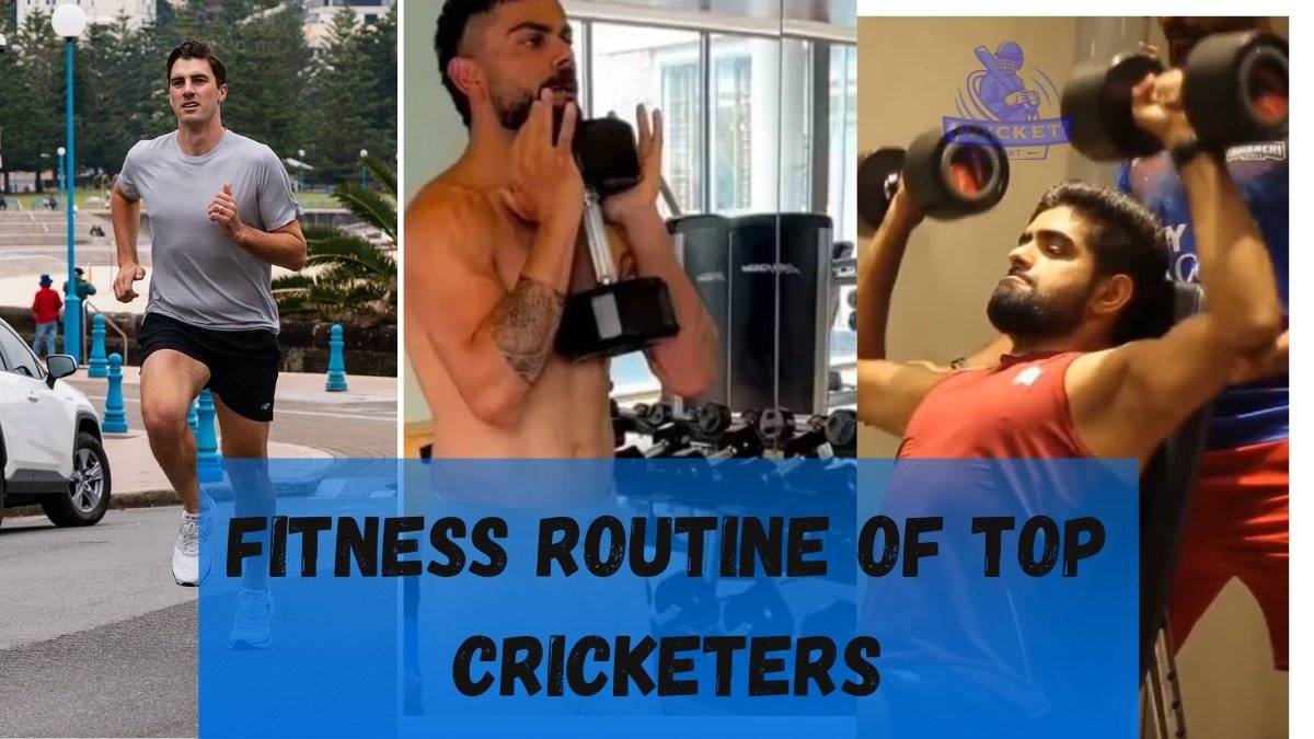 Top international cricketers working out in the gym as part of their fitness routine