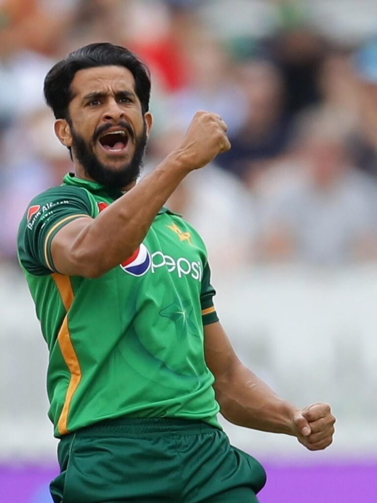 Hasan Ali speaking passionately during an interview, expressing his ambition to win the World Cup for Pakistan